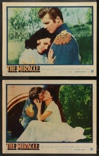 9k921 MIRACLE 2 LCs 1959 c/u of young Roger Moore with sexiest Carroll Baker, Napoleonic War epic!