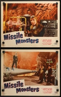 9k922 MISSILE MONSTERS 2 LCs 1958 aliens bring destruction from the stratosphere, wacky sci-fi!