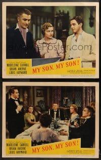 9k927 MY SON MY SON 2 LCs 1940 Madeleine Carroll, Brian Aherne, Louis Hayward, Laraine Day