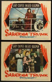 9k951 SARATOGA TRUNK 2 LCs 1945 Ingrid Bergman, Flora Robson, from the novel by Edna Ferber!