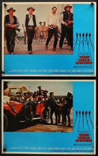 9k995 WILD BUNCH 2 LCs 1969 Sam Peckinpah cowboy classic, William Holden & Ernest Borgnine!