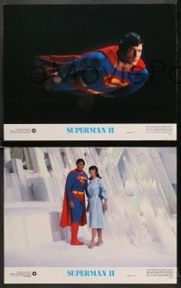 9k414 SUPERMAN II 8 color 11x14 stills 1981 Christopher Reeve, Margot Kidder, Hackman & Beatty!