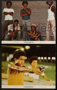 9k451 TOGETHER BROTHERS 8 color 11x14 stills 1974 Ahmad Nurradin, shot down in the ghetto!