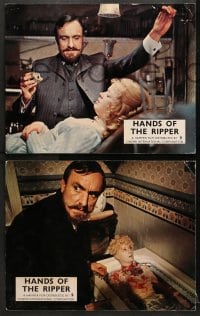 9k699 HANDS OF THE RIPPER 4 English LCs 1971 Eric Porter, Jane Merrow, Dora Bryan, Hammer horror!