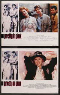 9k345 PRETTY IN PINK 8 English LCs 1986 great images of Molly Ringwald, Andrew McCarthy & Jon Cryer!