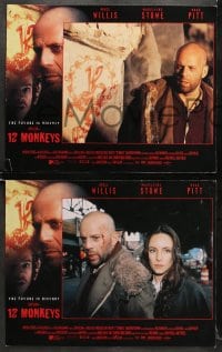 9k036 12 MONKEYS 8 LCs 1995 Bruce Willis, Brad Pitt, Stowe, Terry Gilliam directed sci-fi!