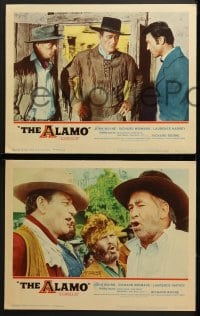 9k046 ALAMO 8 LCs 1960 cowboy western images of John Wayne, Laurence Harvey & Richard Widmark!
