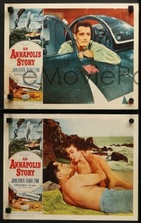 9k052 ANNAPOLIS STORY 8 LCs 1955 Don Siegel, John Derek & Kevin McCarthy, cool ocean rescue!