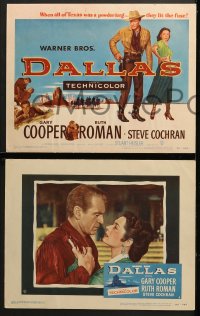 9k114 DALLAS 8 LCs 1950 Gary Cooper, Ruth Roman, when Texas was a powder keg, they lit the fuse!