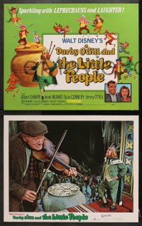 9k116 DARBY O'GILL & THE LITTLE PEOPLE 8 LCs R1969 Disney, Sean Connery, it's leprechaun magic!