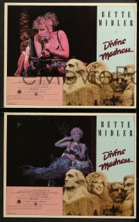 9k751 DIVINE MADNESS 3 LCs 1980 wacky image of Bette Midler as part of Mt. Rushmore!