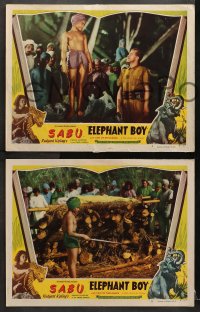 9k689 ELEPHANT BOY 4 LCs R1947 Sabu in Rudyard Kipling's jungle story!