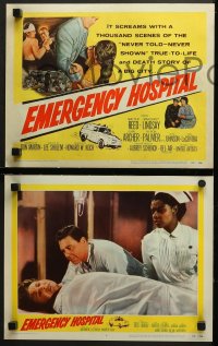 9k151 EMERGENCY HOSPITAL 8 LCs 1956 great images of Margaret Lindsay & Walter Reed!