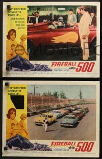 9k691 FIREBALL 500 4 LCs 1966 Frankie Avalon & sexy Annette Funicello, stock car racing images