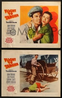 9k693 FLIGHT TO TANGIER 4 3D LCs 1953 great images of Jack Palance, Joan Fontaine & Corinne Calvet