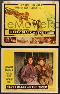 9k198 HARRY BLACK & THE TIGER 8 LCs 1958 Stewart Granger, Barbara Rush, Anthony Steel, cool tc art!