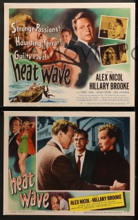 9k203 HEAT WAVE 8 LCs 1954 HOT tempting taunting bad girl Hillary Brooke, Alex Nicol!