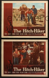9k766 HITCH-HIKER 3 LCs 1953 film noir images of Frank Lovejoy, Edmon O'Brien, and William Talman!