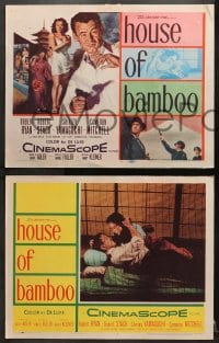 9k215 HOUSE OF BAMBOO 8 LCs 1955 Sam Fuller, Robert Ryan, Robert Stack, Sessue Hayakawa!