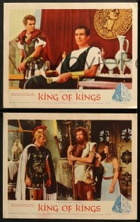 9k248 KING OF KINGS 8 LCs 1961 Nicholas Ray Biblical epic, Hurd Hatfield as Pontius Pilate!