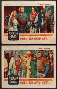 9k709 KING RICHARD & THE CRUSADERS 4 LCs 1954 Laurence Harvey, David Butler Holy War adventure!