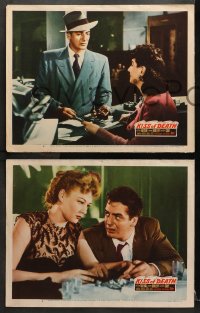 9k776 KISS OF DEATH 3 LCs 1947 Hathaway, Victor Mature and Coleen Gray, film noir classic!
