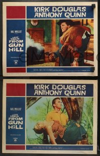 9k713 LAST TRAIN FROM GUN HILL 4 LCs 1959 Kirk Douglas, Anthony Quinn, Carolyn Jones, John Sturges!
