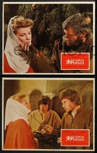 9k536 LION IN WINTER 7 LCs 1968 great images of Katharine Hepburn, Peter O'Toole as Henry II!