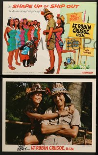 9k273 LT. ROBIN CRUSOE, U.S.N. 8 LCs R1974 Disney, cool images of Dick Van Dyke & sexy island babes!