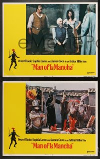 9k282 MAN OF LA MANCHA 8 int'l LCs 1972 Peter O'Toole, Sophia Loren, story of Don Quixote!
