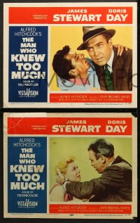 9k718 MAN WHO KNEW TOO MUCH 4 LCs 1956 James Stewart & Doris Day, Alfred Hitchcock classic!