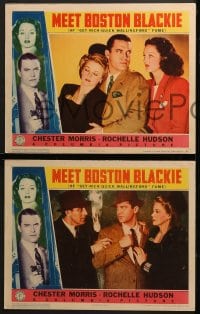 9k539 MEET BOSTON BLACKIE 7 LCs 1941 Chester Morris, Rochelle Hudson, mystery over Coney Island!