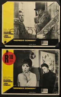 9k540 MIDNIGHT COWBOY 7 int'l LCs 1969 Dustin Hoffman, Jon Voight, John Schlesinger classic!