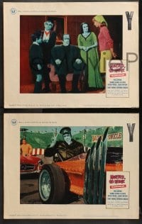 9k297 MUNSTER GO HOME 8 LCs 1966 art/images of Fred Gwynn, Al Lewis, De Carlo, Patrick & Watson!