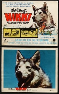 9k314 NIKKI 8 LCs 1961 Walt Disney, Curwood, Jean Coutu, Emile Genest, wild dog movie!