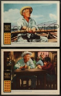 9k727 OLD MAN & THE SEA 4 LCs 1958 great images of Spencer Tracy in Hemingway's classic!