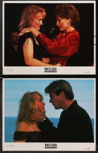 9k343 POSTCARDS FROM THE EDGE 8 LCs 1990 Shirley MacLaine, Meryl Streep, Gene Hackman, Mike Nichols