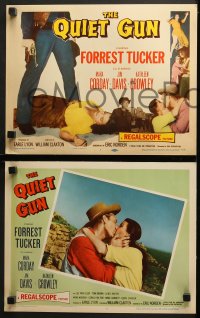 9k352 QUIET GUN 8 LCs 1957 Forrest Tucker, sexy Mara Corday, the most violent vengeance in the West!