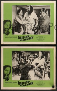 9k733 RASPUTIN THE MAD MONK 4 LCs 1966 cool images of crazed Christopher Lee in title role!