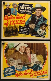 9k365 ROBIN HOOD OF TEXAS 8 LCs 1947 Gene Autry, Wonder Horse Champion Jr., Lynne Roberts!