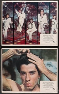 9k803 SATURDAY NIGHT FEVER 3 int'l LCs 1977 great images of disco dancer John Travolta!