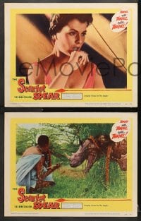 9k737 SCARLET SPEAR 4 LCs 1954 Martha Hyer, Africa, nature in the raw, cool images of lions & more!