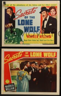 9k380 SECRETS OF THE LONE WOLF 8 LCs 1941 Edward Dmytryk , Warren William gives lessons in larceny!