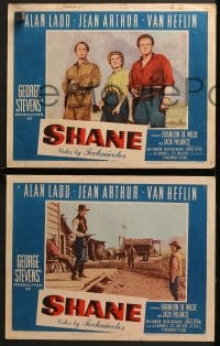 9k597 SHANE 6 LCs 1953 great images of Alan Ladd, Jean Arthur, Van Heflin, Brandon De Wilde!