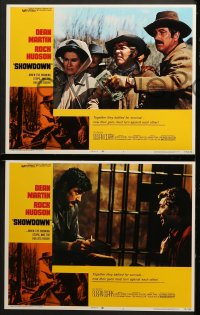 9k389 SHOWDOWN 8 LCs 1973 Rock Hudson, Dean Martin, Susan Clark, western!