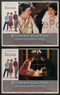 9k391 SIXTEEN CANDLES 8 LCs 1984 Molly Ringwald, Anthony Michael Hall, John Hughes directed!