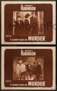 9k660 SLIGHT CASE OF MURDER 5 LCs R1948 Edward G. Robinson & crowd at climax, from Damon Runyon's play!