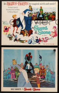 9k034 SWORD IN THE STONE 9 LCs 1964 Disney's cartoon story of young King Arthur & Merlin the Wizard!