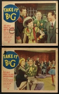 9k809 TAKE IT BIG 3 LCs 1944 great images of Jack Haley & Harriet Hilliard and Ozzie Nelson!
