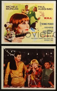 9k427 TELL ME WHOM TO KILL 8 LCs 1965 deadly sexy French Michele Morgan, Dis-moi qui tuer!